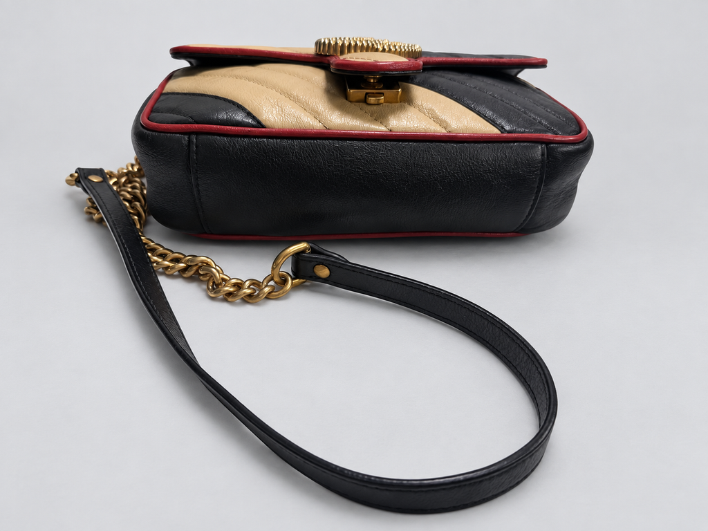 Gucci Marmont Quilted Diagonal Matelasse Crossbody Messenger
