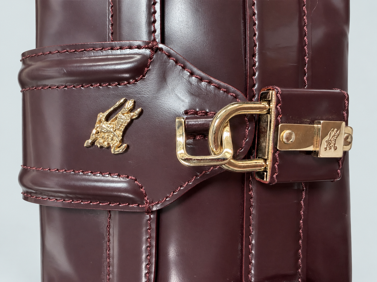 Burberry Prorsum Hobo Patent Shoulder Bag