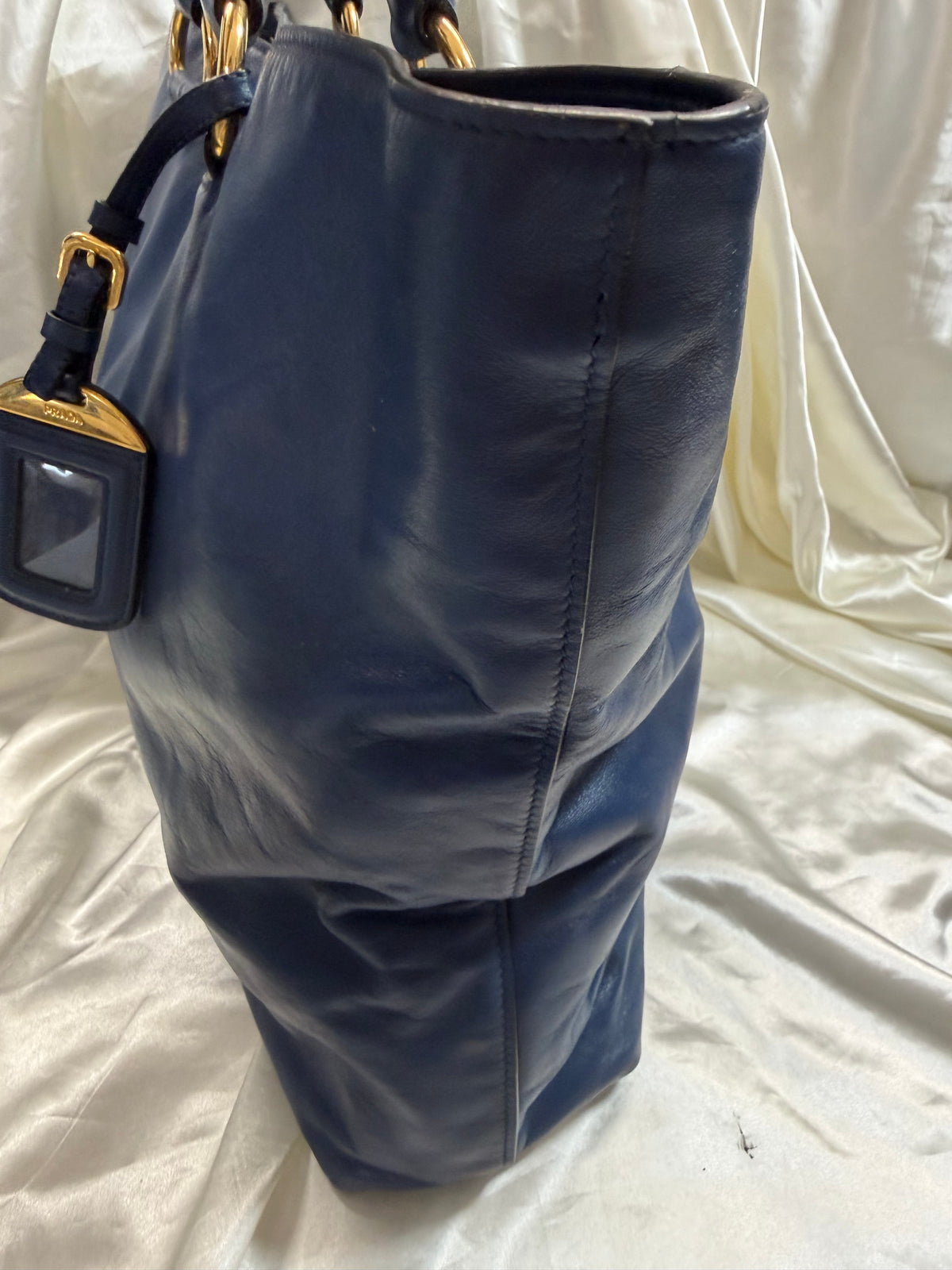 Prada Soft Calfskin Vertical Crossbody Sling