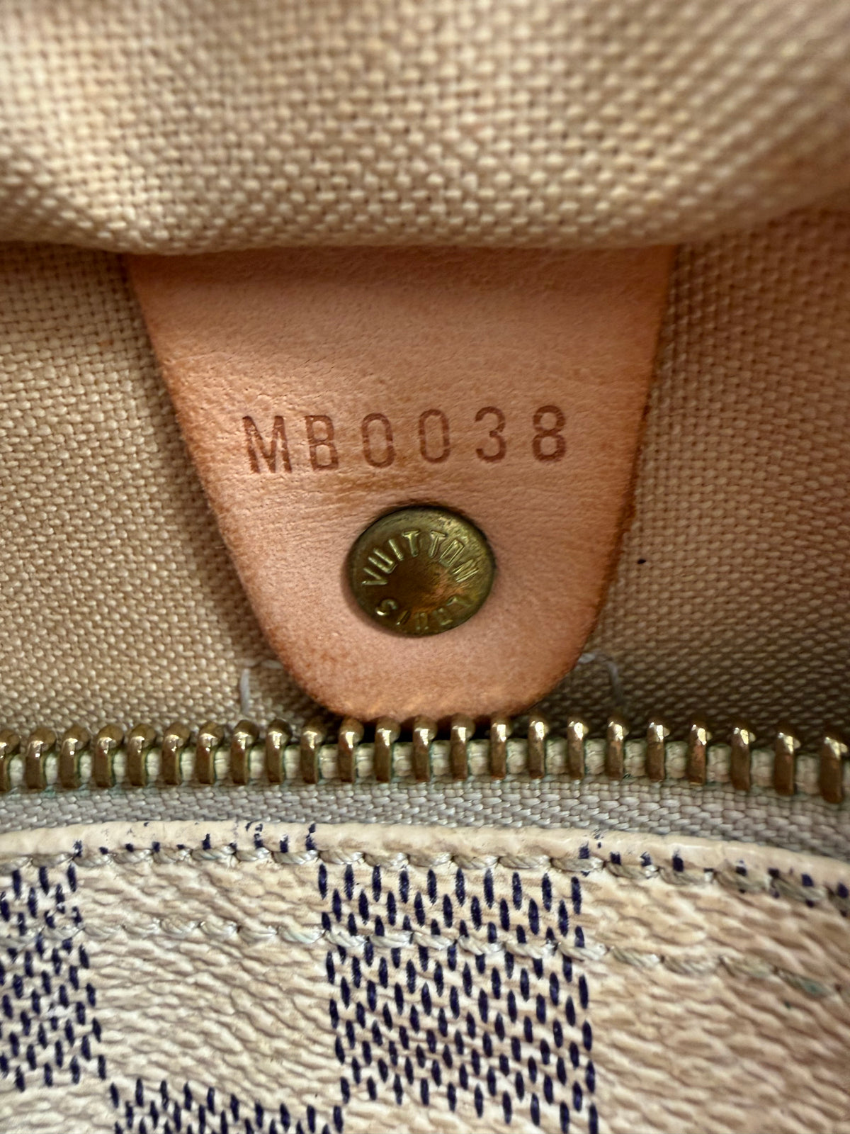 Louis Vuitton Damier Azur Speedy 25 Boston Satchel