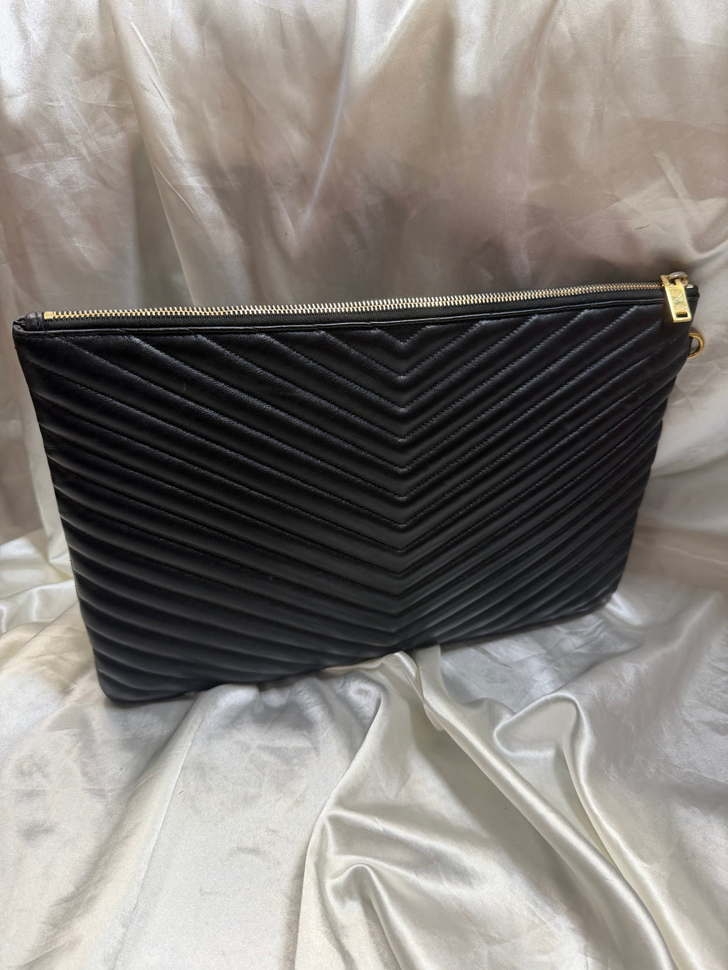 Saint Laurent Zipper Pouch Cassandre Matelasse