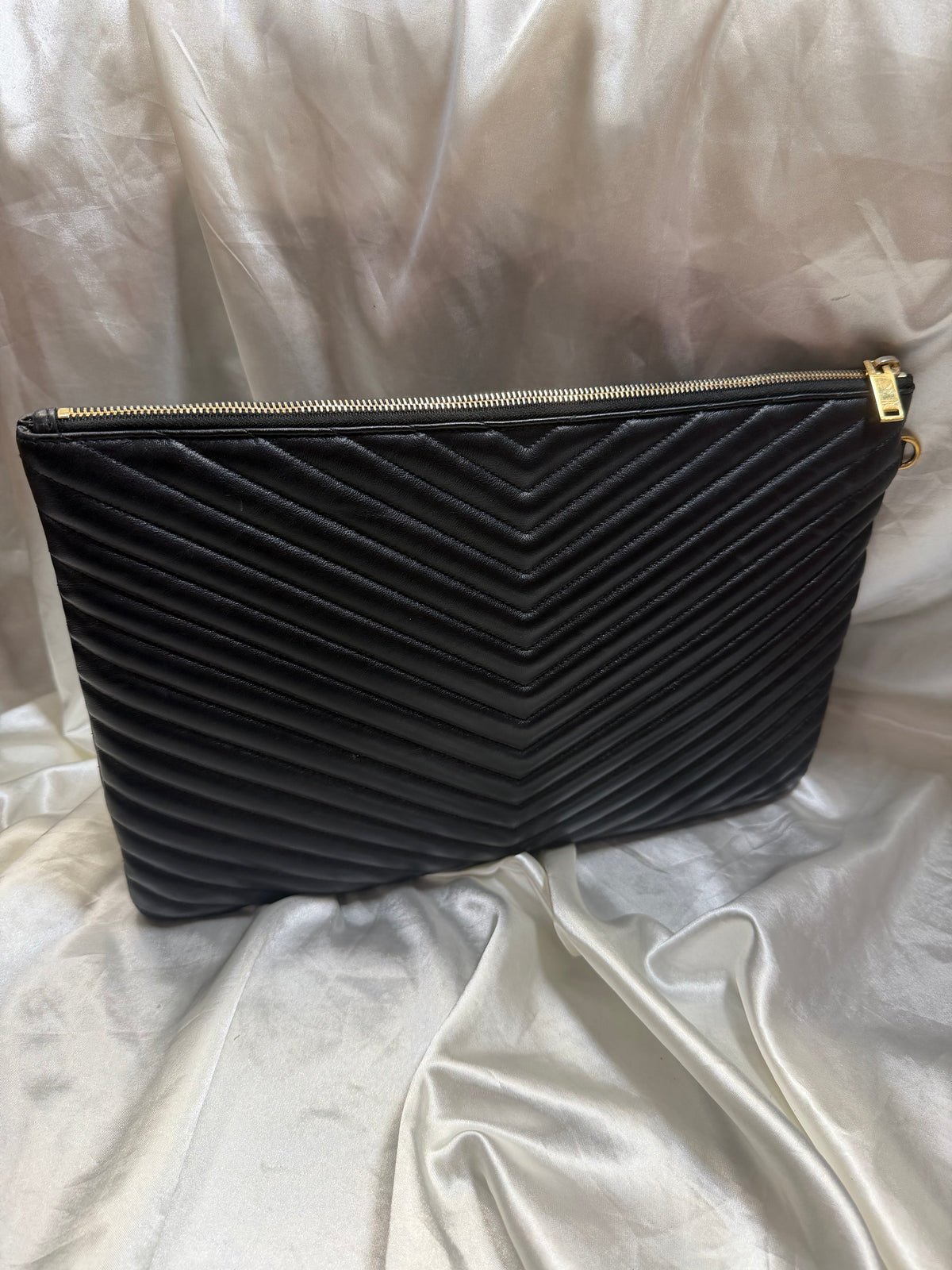 Saint Laurent Zipper Pouch Cassandre Matelasse