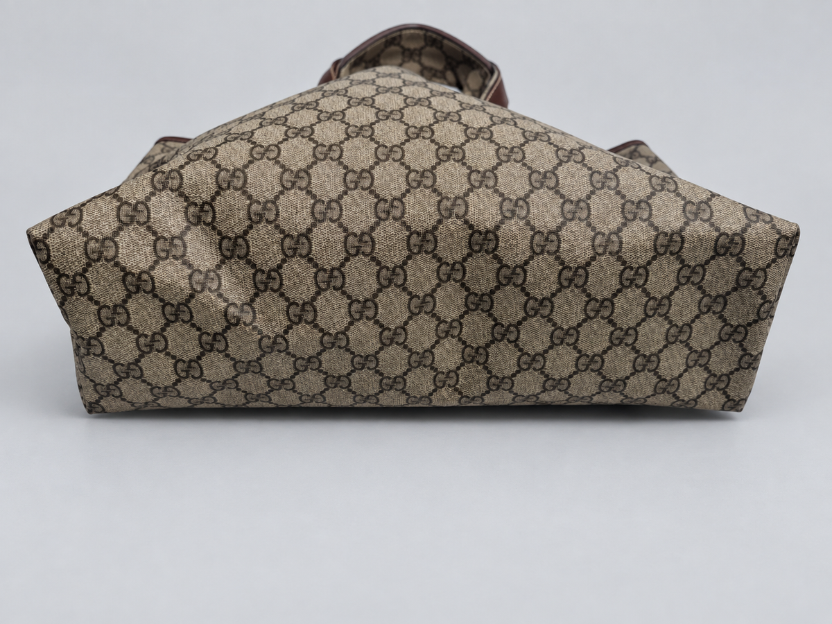 Gucci Monogram Supreme Web Loop Tote Shoulder Bag in Medium