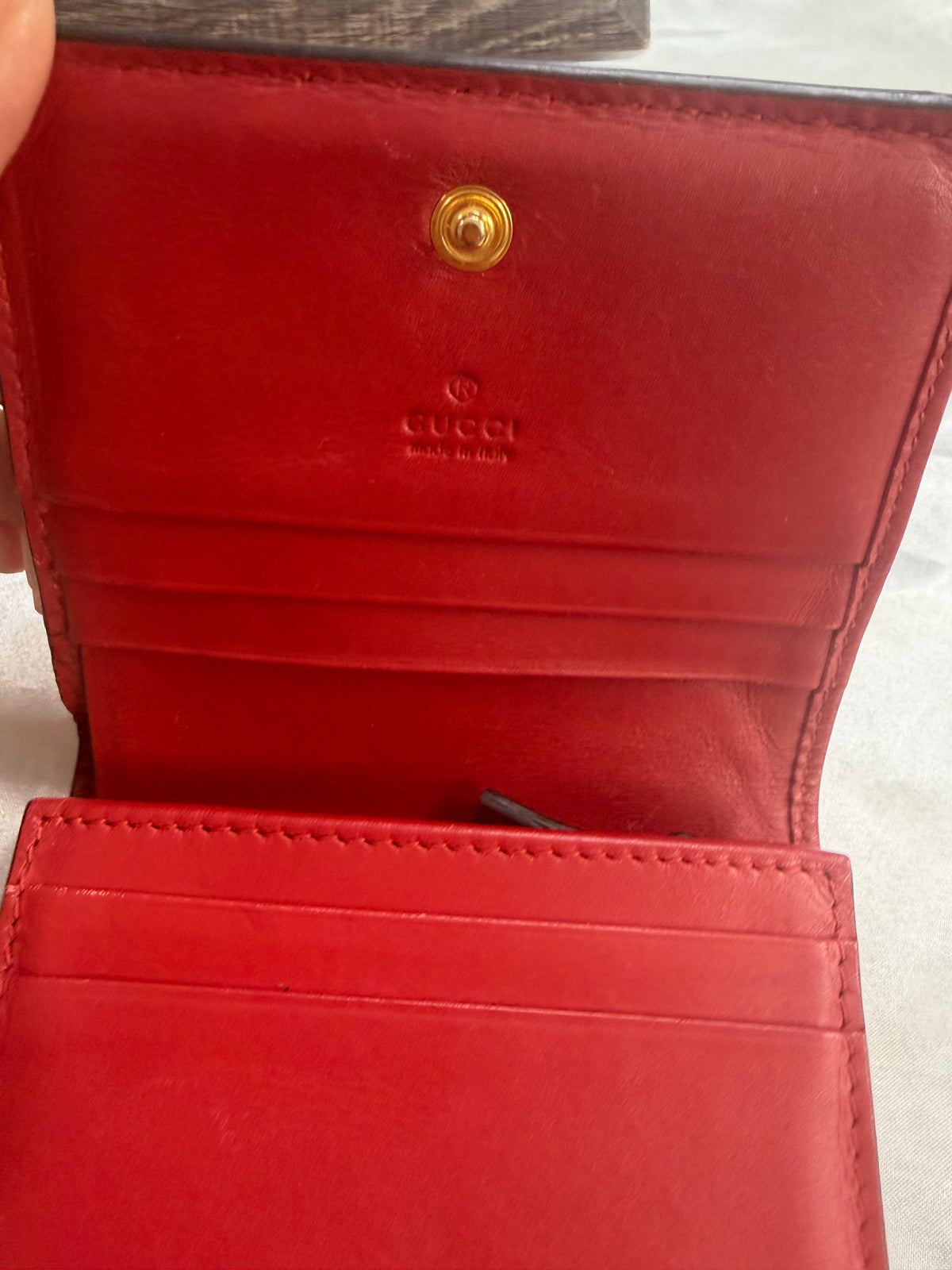 Gucci Monogram Supreme Bosco Patch Card Wallet