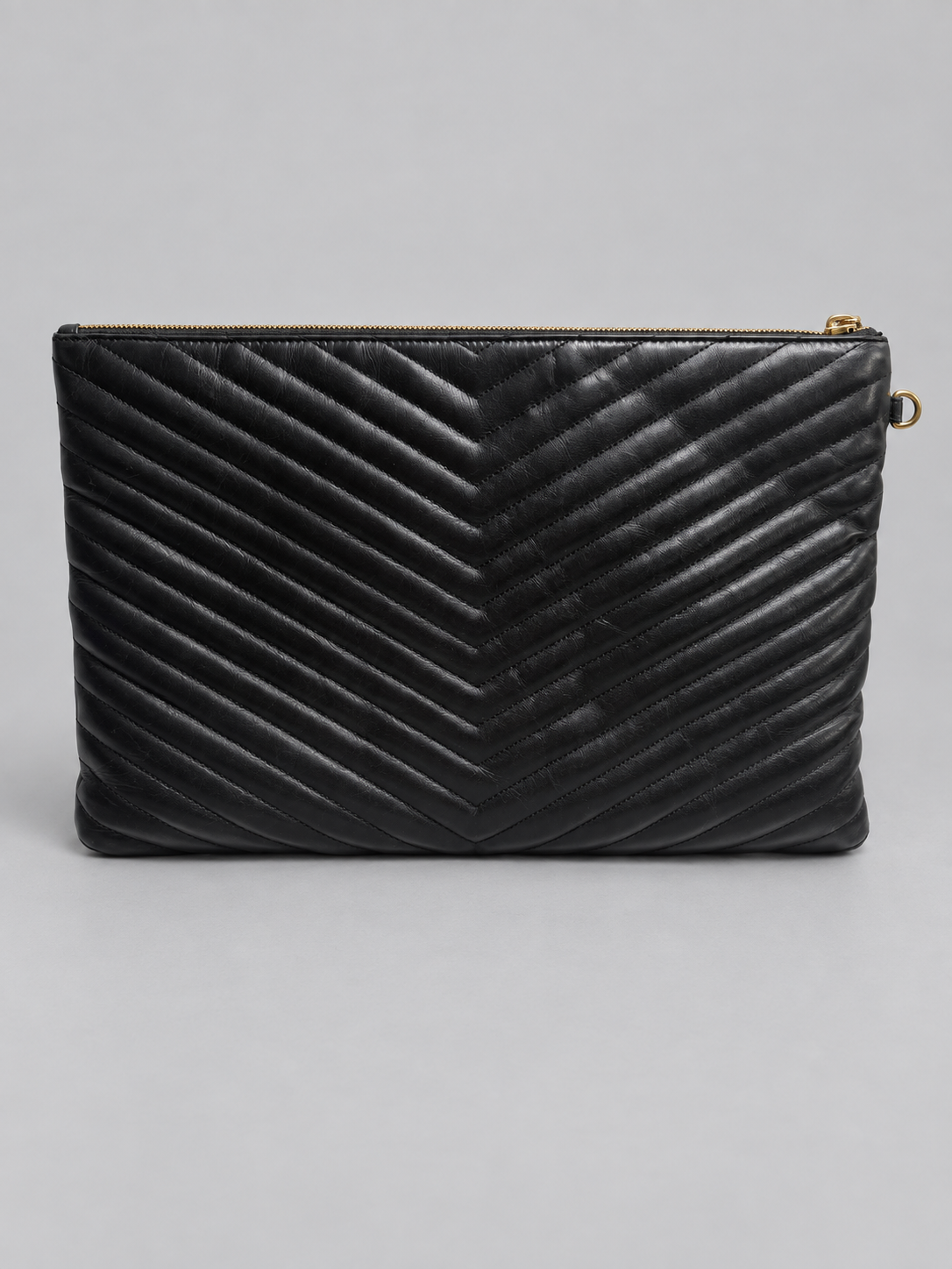 Saint Laurent Matelasse Zipper Document Pouch