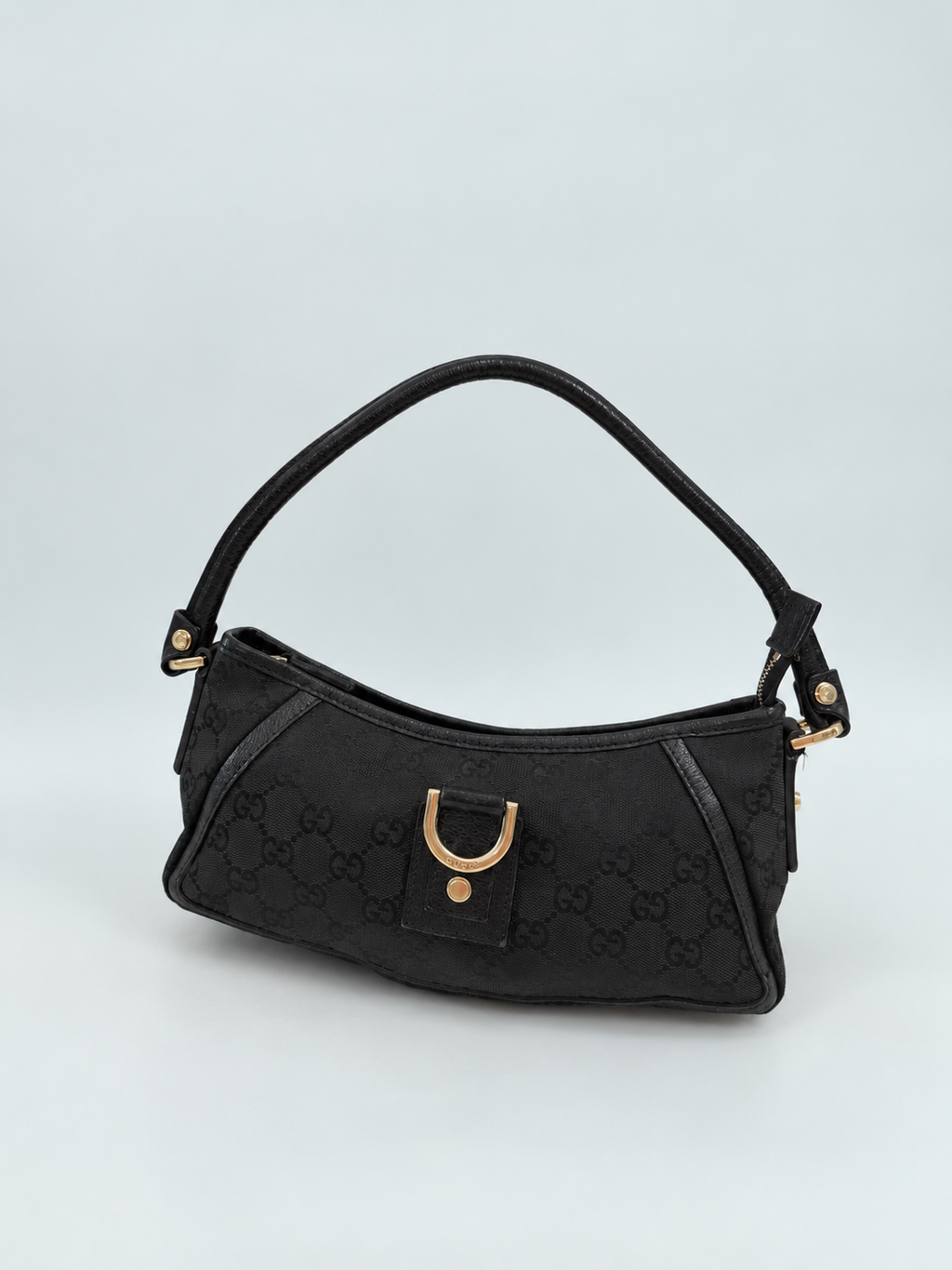 Gucci Monogram Canvas Abbey Pochette Hobo Shoulder
