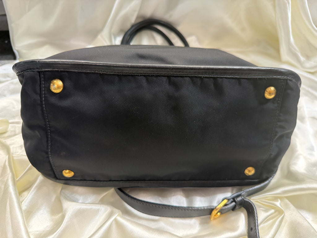 Prada Nylon Tessuto Soft Calf Crossbody Sling