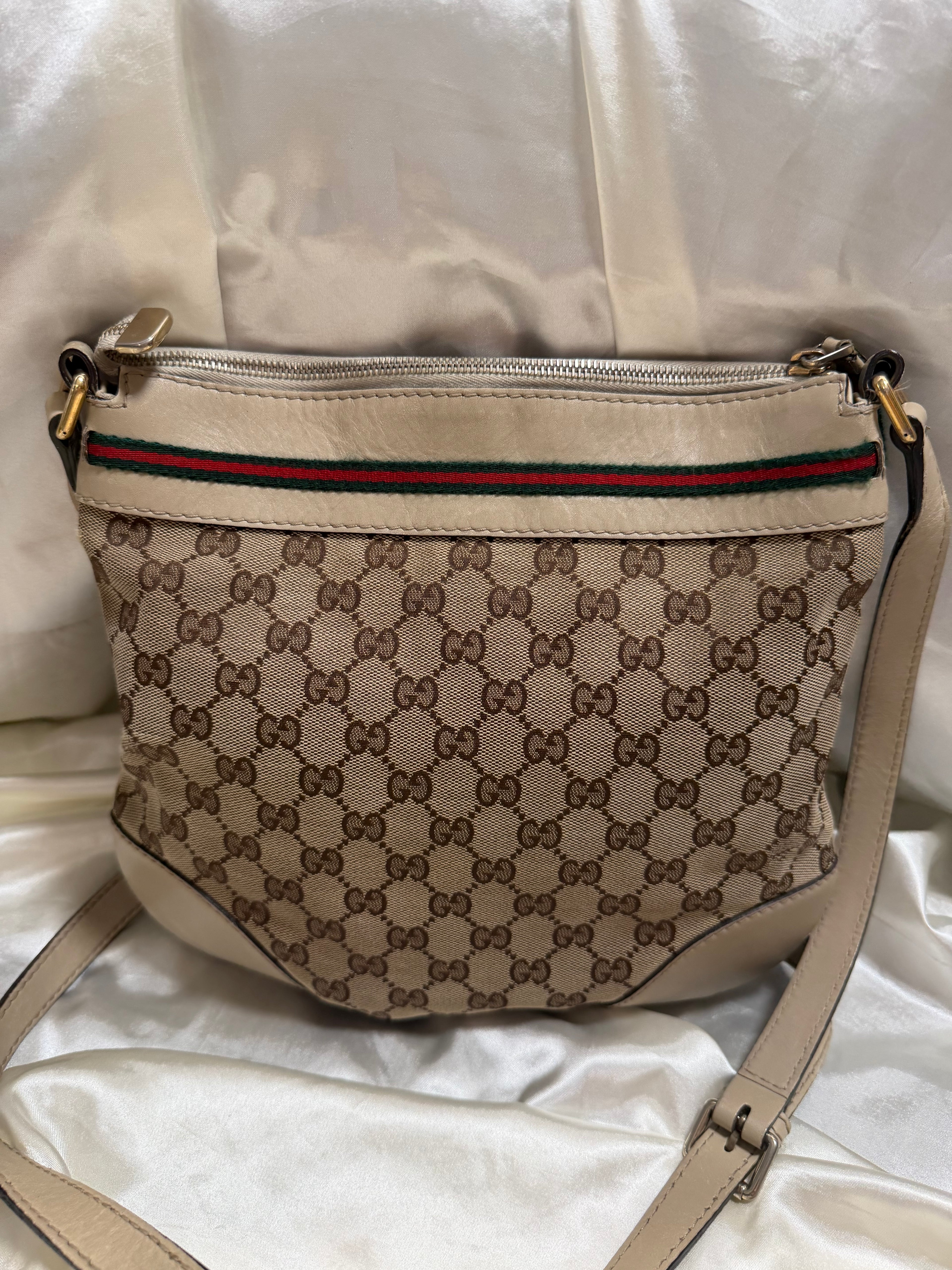 Gucci Monogram Canvas Web Mayfair Messenger Sling