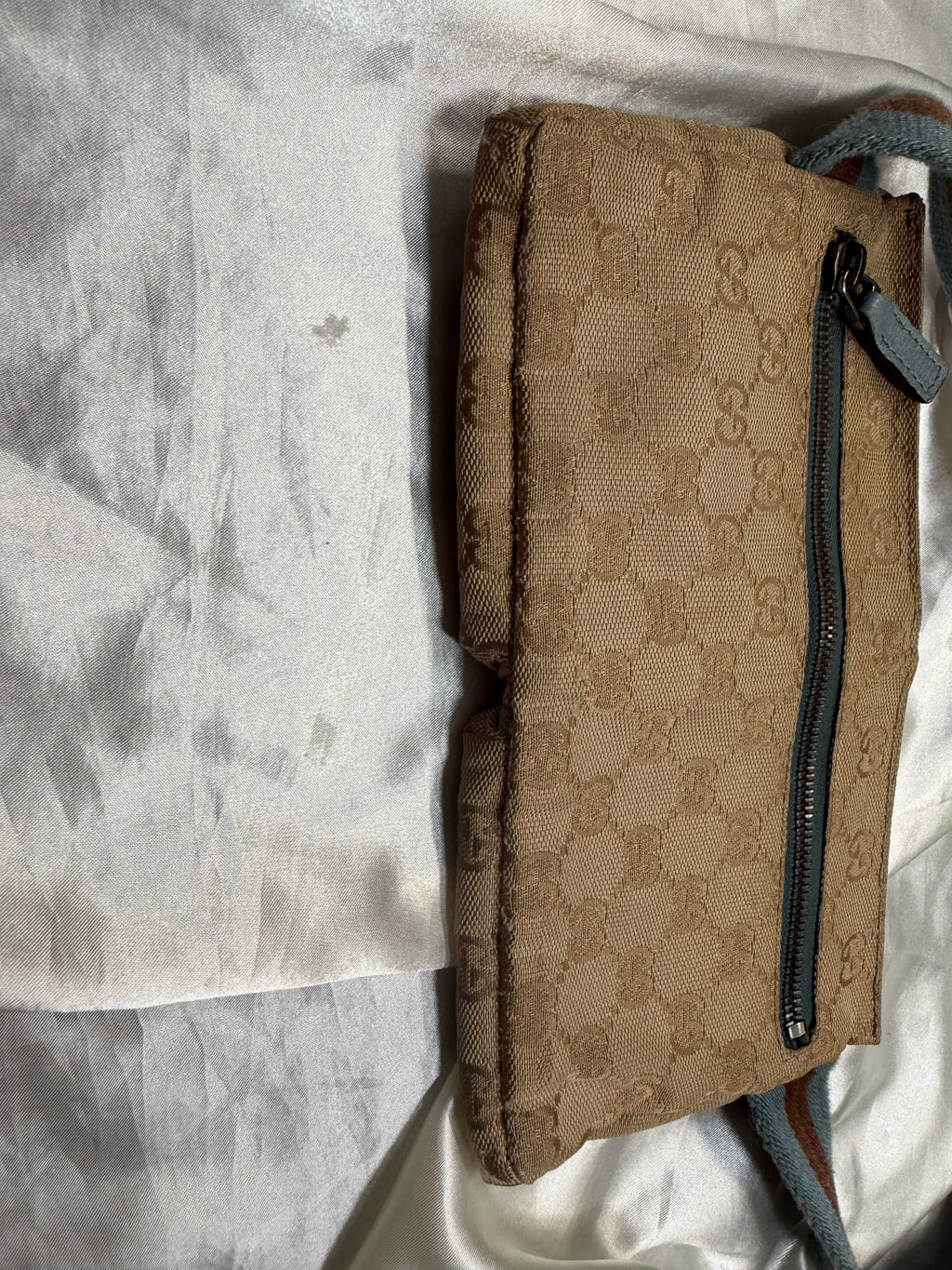 Gucci Monogram Canvas Web Strap Waist Bum Bag