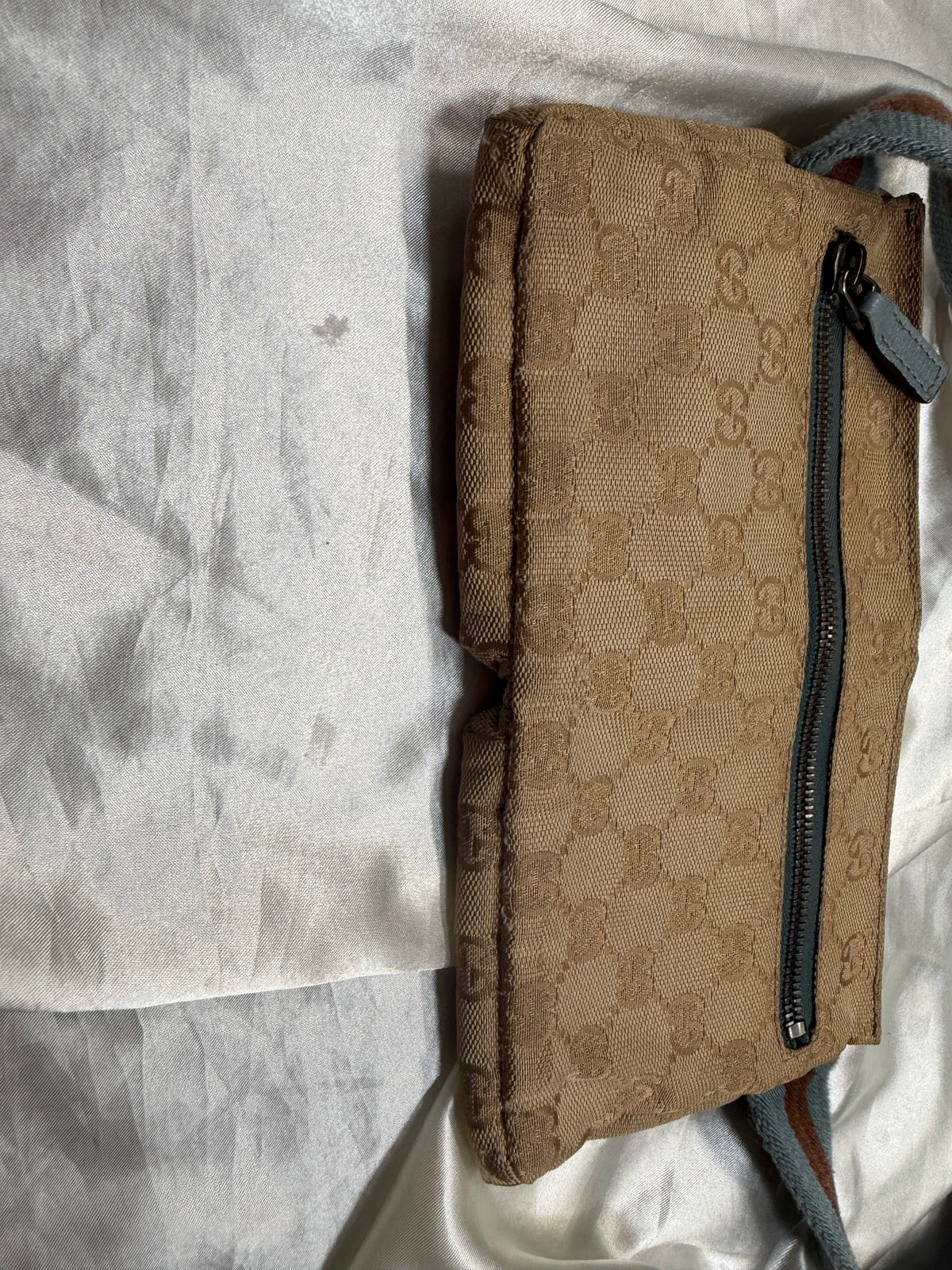 Gucci Monogram Canvas Web Strap Waist Bum Bag