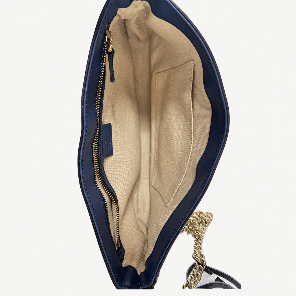 Gucci Soho Flap Chain Shoulder Bag Medium in Blue
