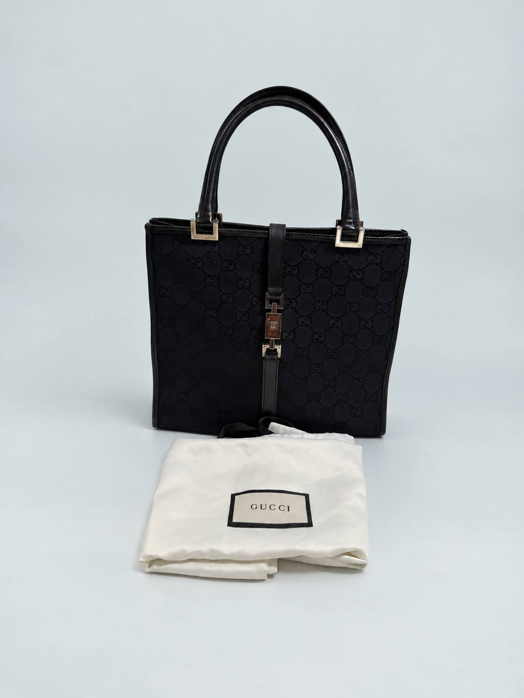 Gucci Monogram Canvas Jackie Tote Shoulder