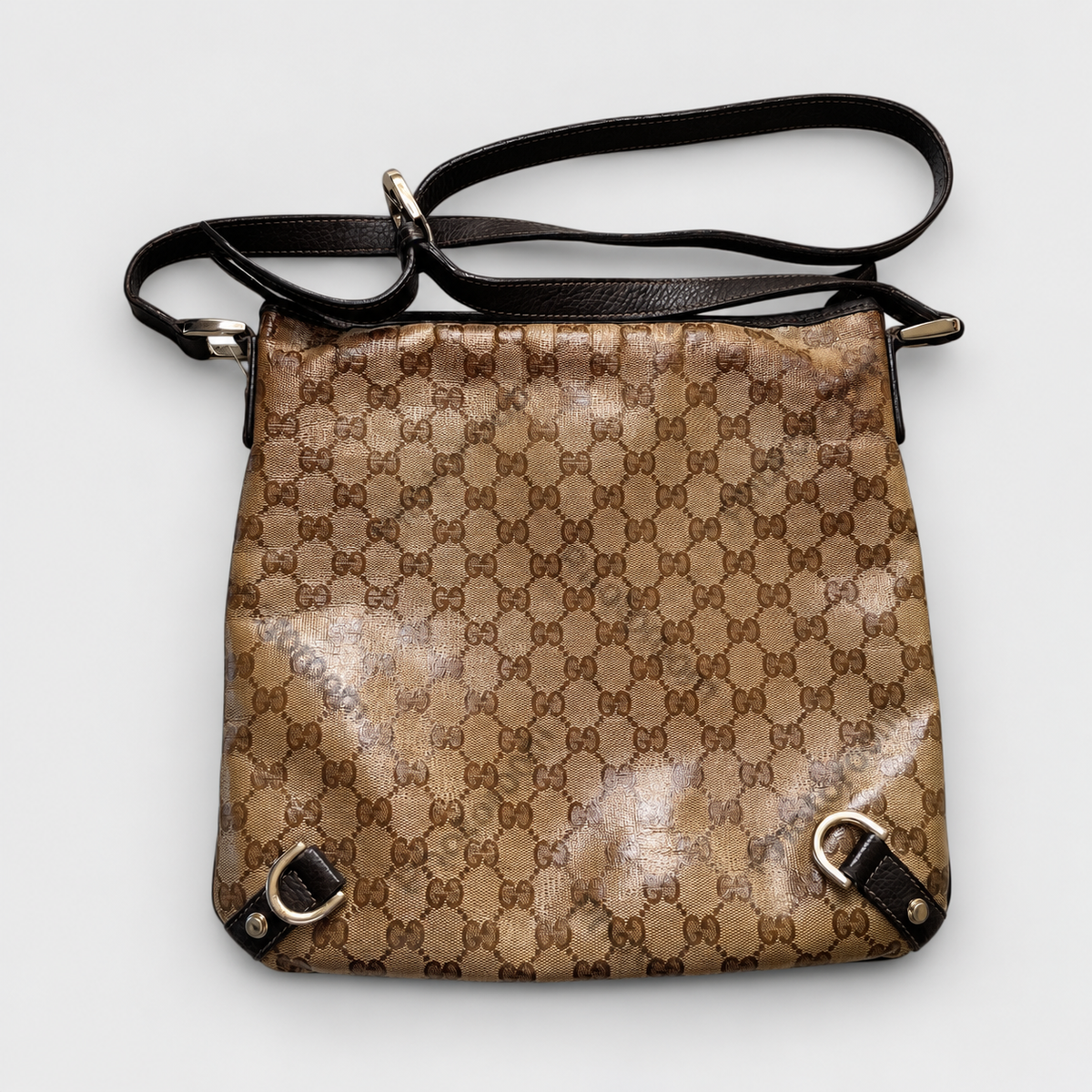 Gucci GG Canvas Crossbody in Brown