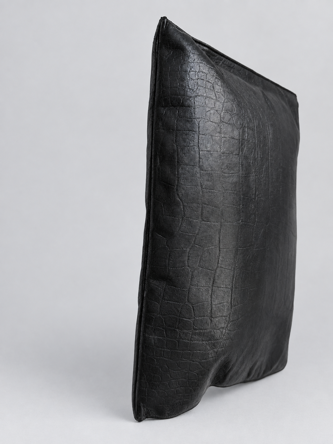 Saint Laurent Croc Embossed Pouch Zipper Clutch