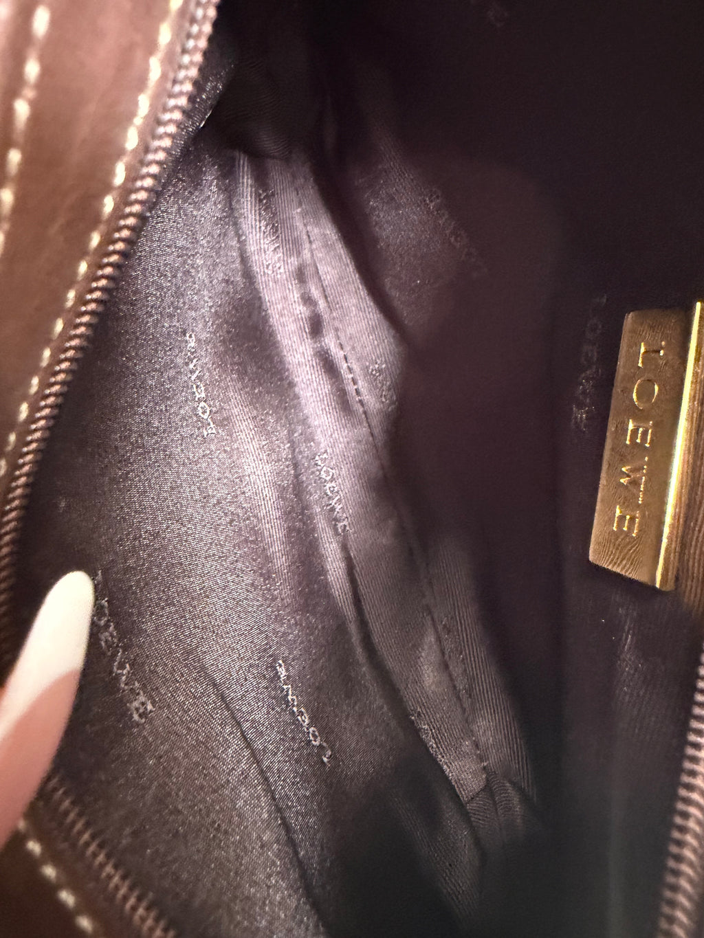 Loewe Suede Anagram Pochette Mini Hobo Shoulder Bag
