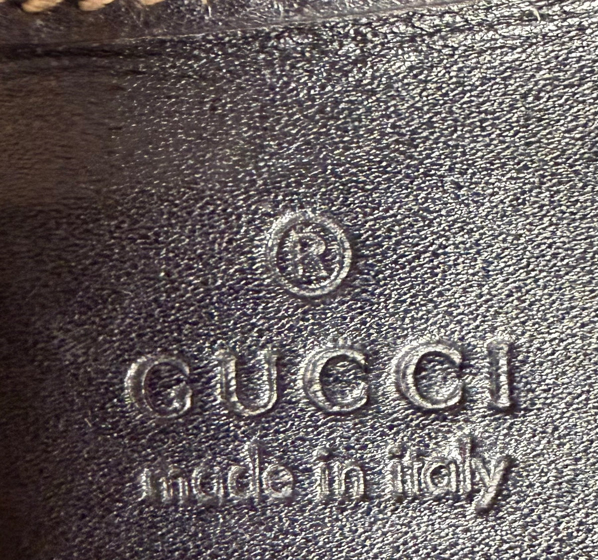 Gucci Supreme Flat Web Loop Messenger Crossbody Sling Bag in Navy Blue