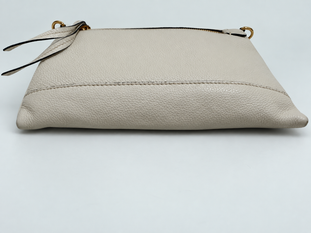 Prada Vitello Daino Flat Zipper Messenger Crossbody Sling