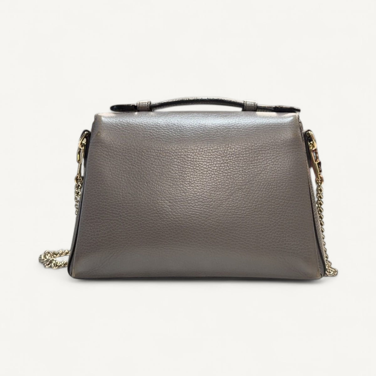 Gucci Top Handle Interlocking Crossbody Bag in Gray