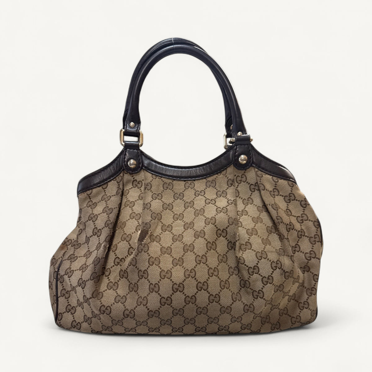 Gucci Sukey Monogram Canvas Tote Mm in Brown