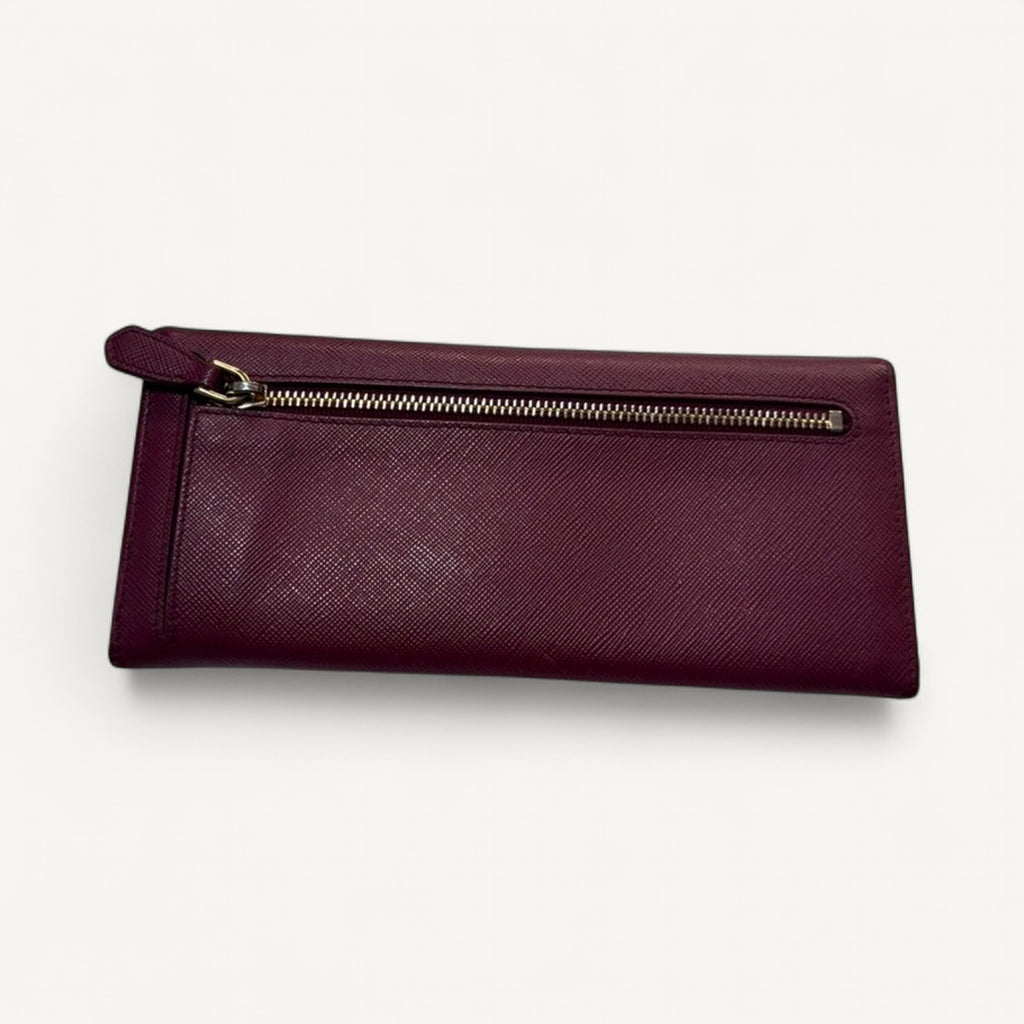 Prada Saffiano Wallet in Red