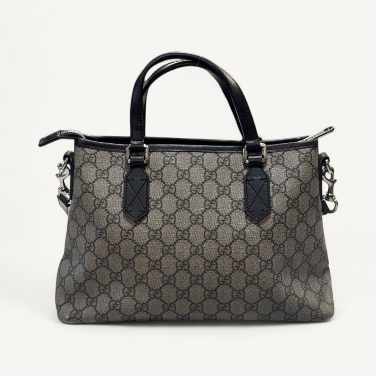 Gucci Supreme Convertible Tote Messenger in Dark Brown