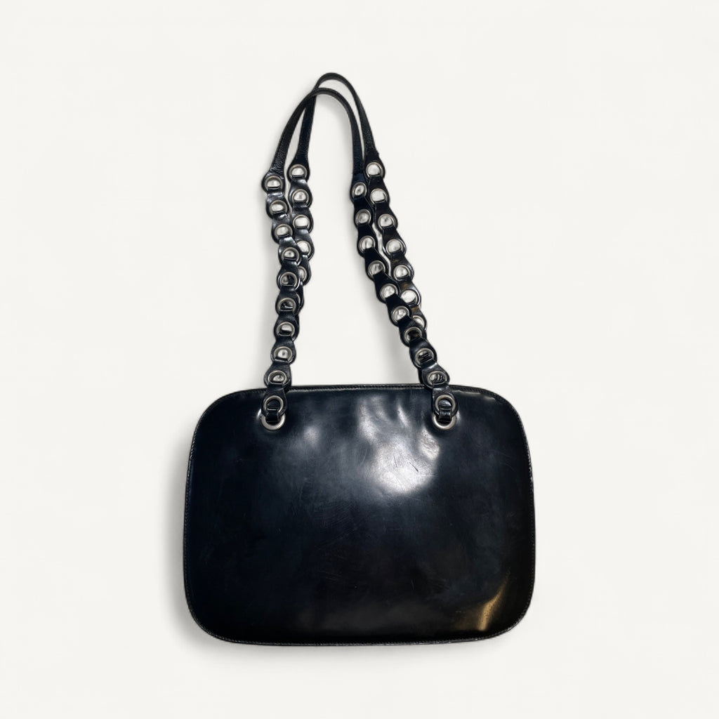 Prada Vintage Chain Tote in Black