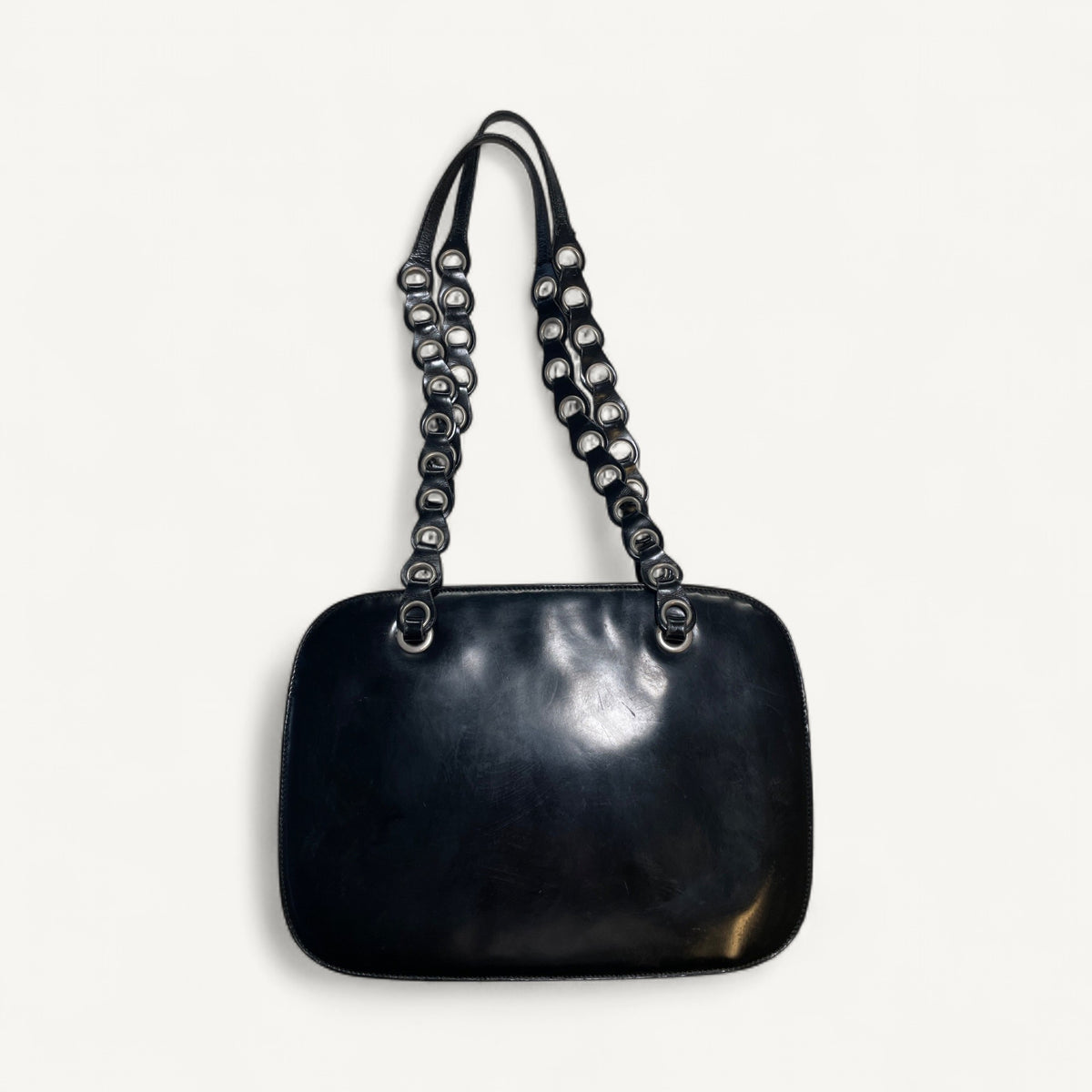 Prada Vintage Chain Tote in Black