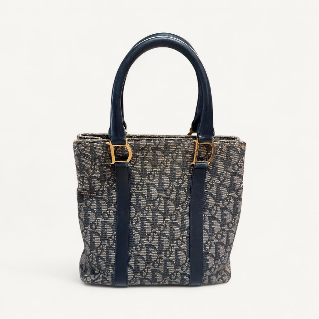 Christian Dior Vintage Monogram Trotter Diorissimo Canvas Tote