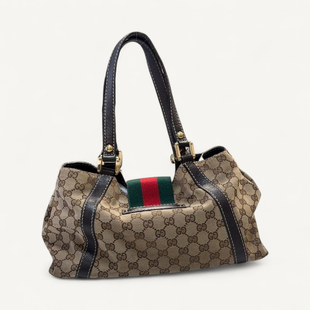 Gucci Web Tote in Brown
