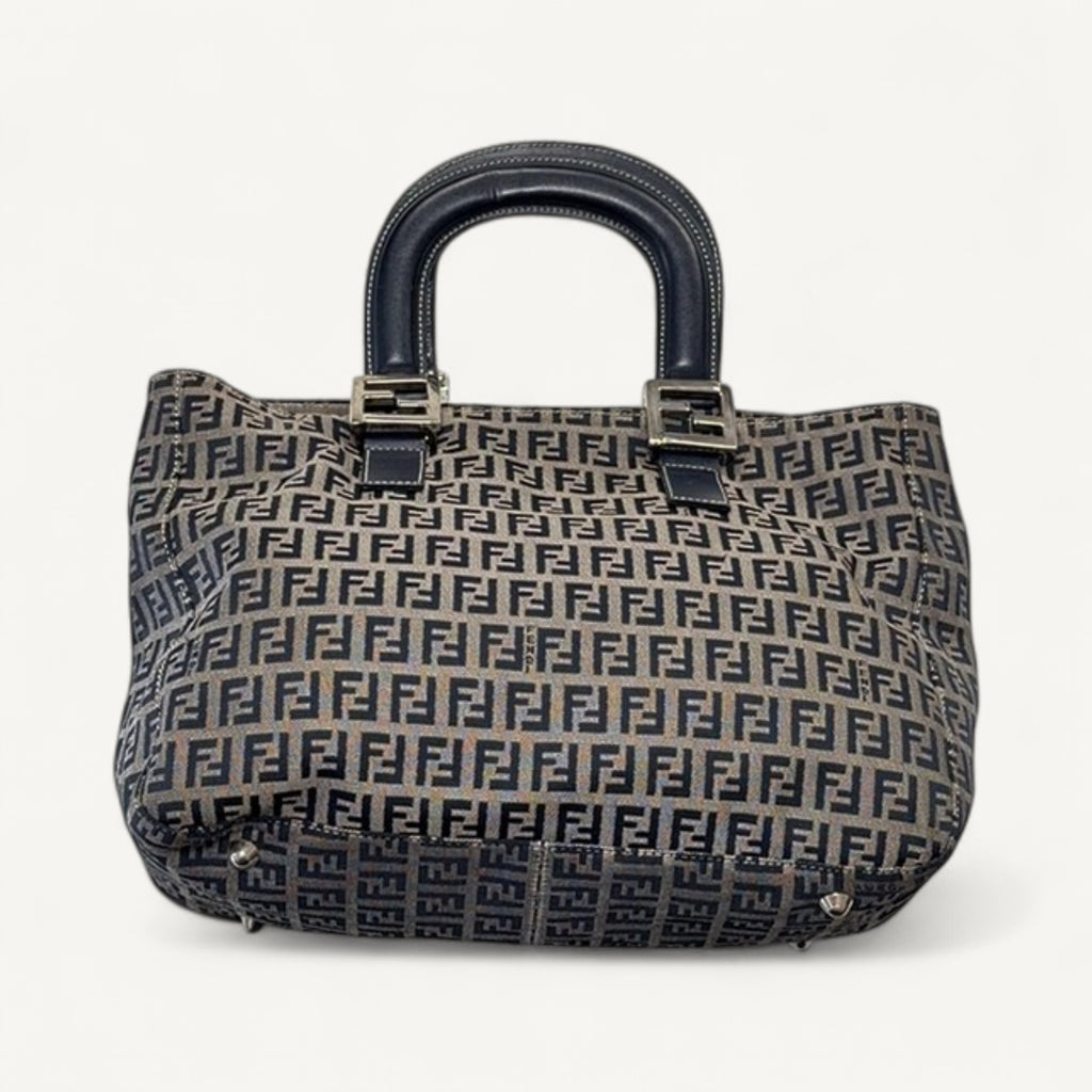 Fendi Zucca Canvas Tote in Blue