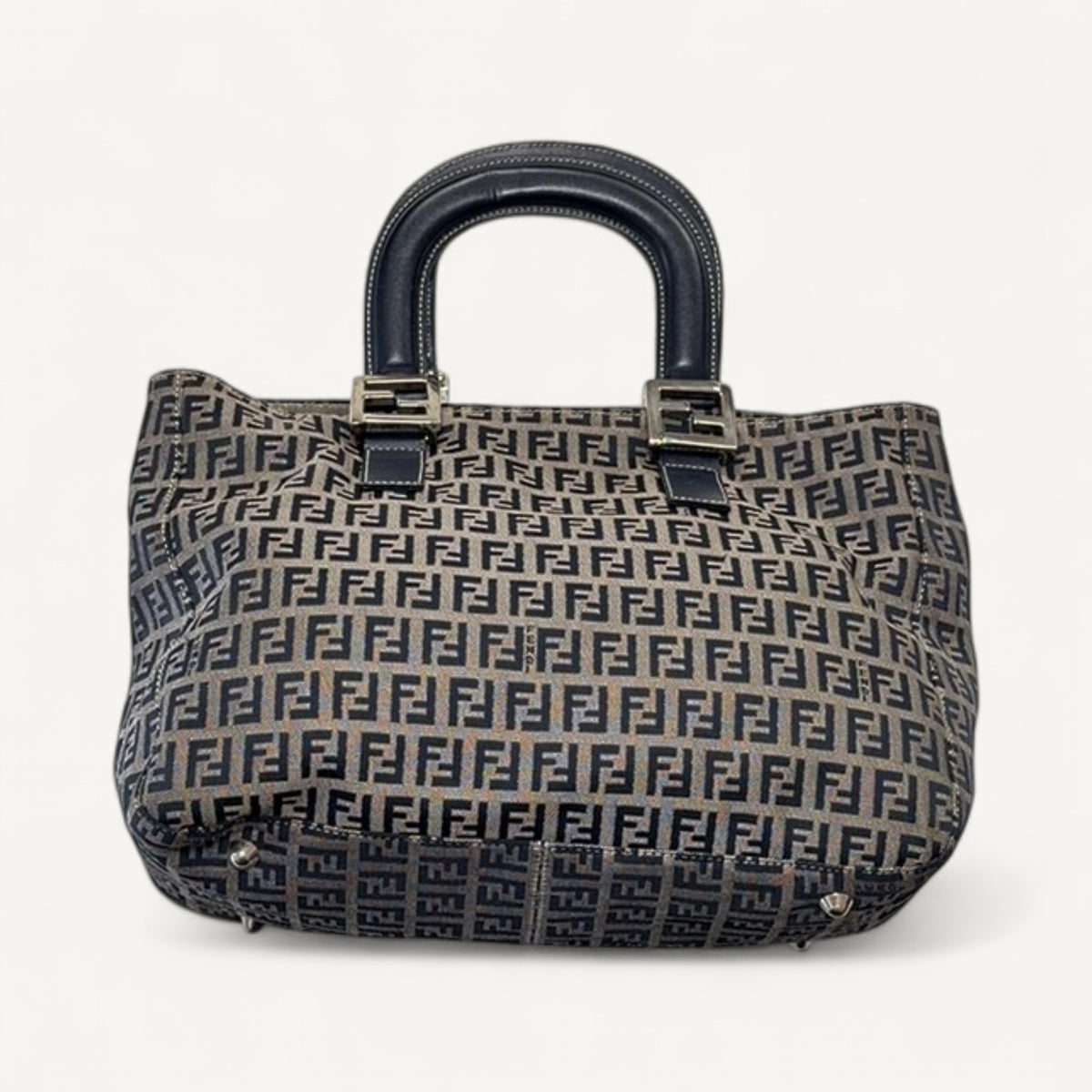 Fendi Zucca Canvas Tote in Blue