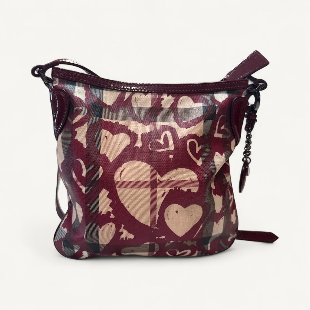 Burberry Heart Sling Crossbody Bag in Red
