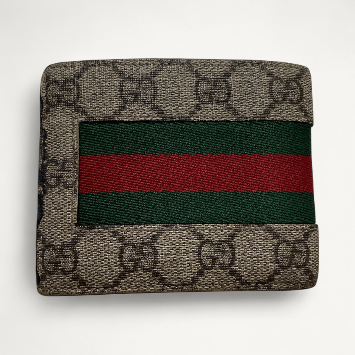 Gucci GG Supreme Web Bifold Wallet in Brown