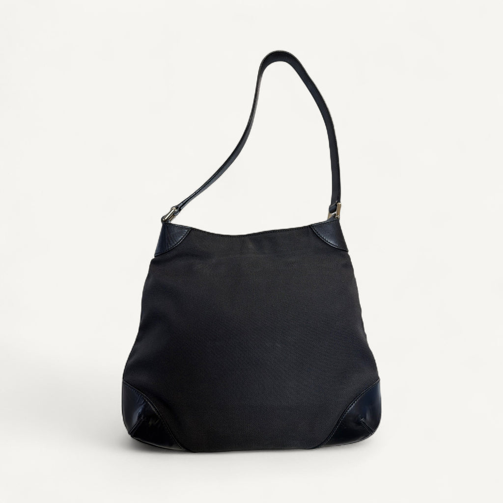 Gucci Vintage Nylon Hobo Shoulder in Black