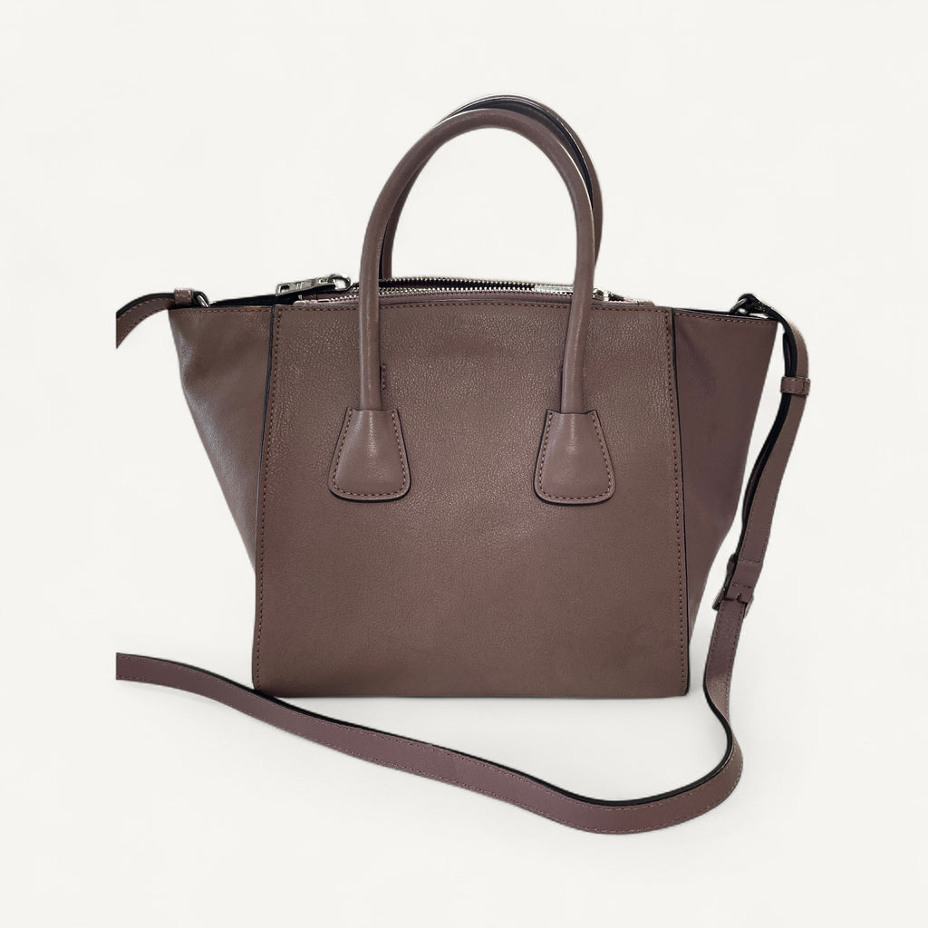 Prada Leather Vitello Daino Convertible Twins Tote Crossbody Bag
