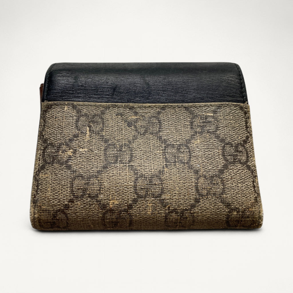 Gucci GG Padlock Canvas Wallet in Brown