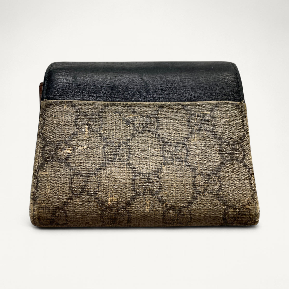 Gucci GG Padlock Canvas Wallet in Brown