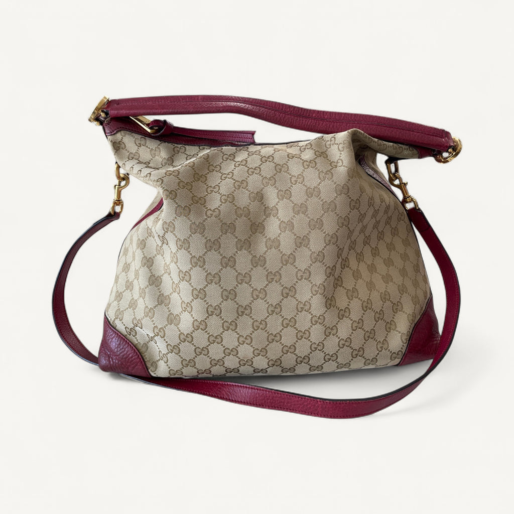 Gucci Canvas Miss GG Crossbody Sling Bag in Red