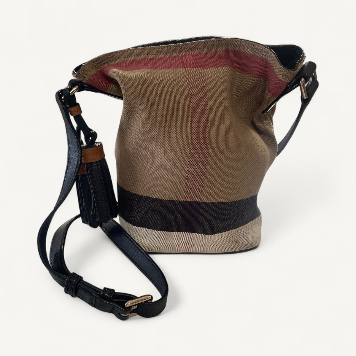 Burberry House Check Bucket Bag in Brown