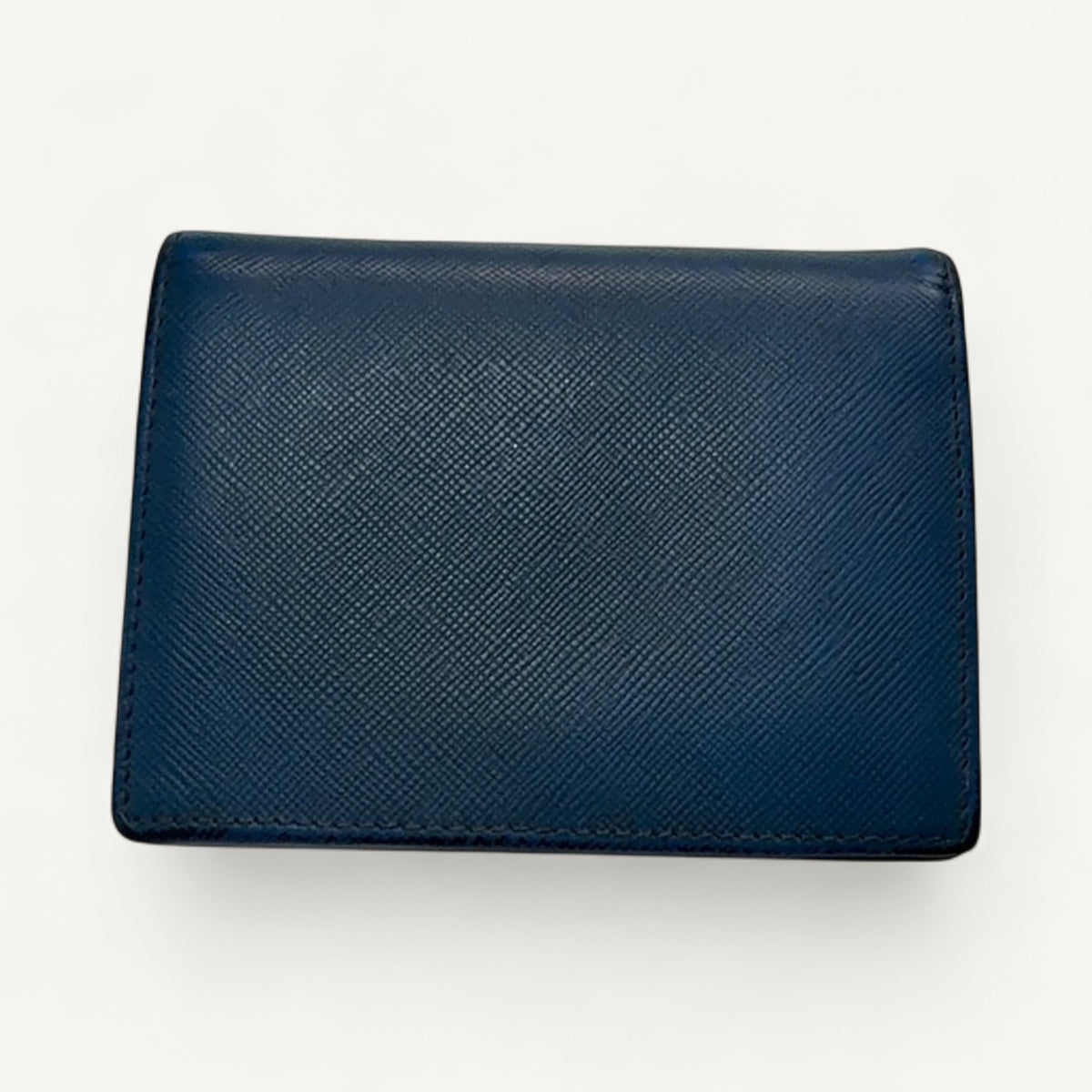 Prada Saffiano Card Wallet in Blue