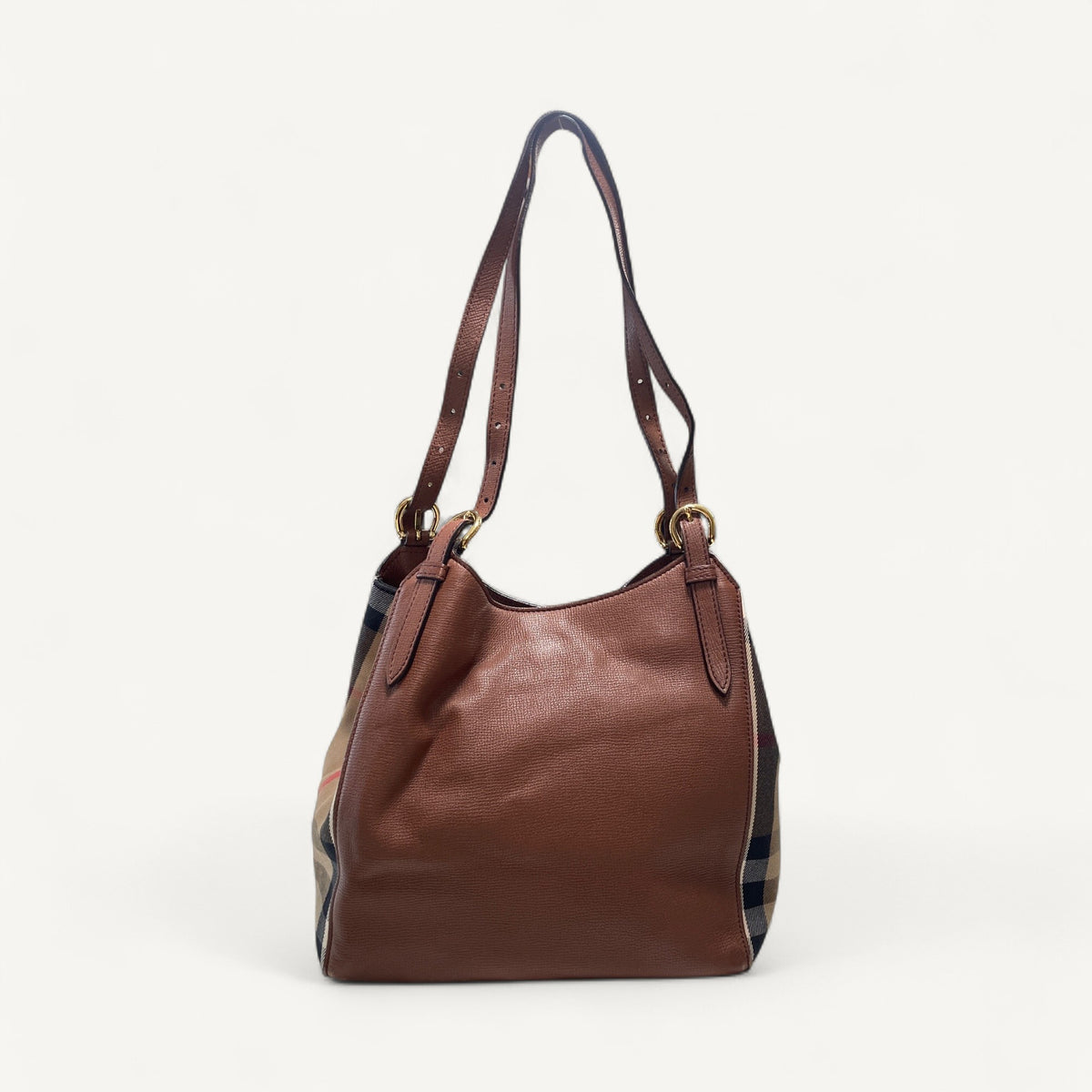 Burberry House Check Tote in Brown