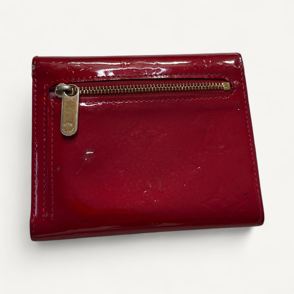 Louis Vuitton Monogram Vernis Wallet in Red