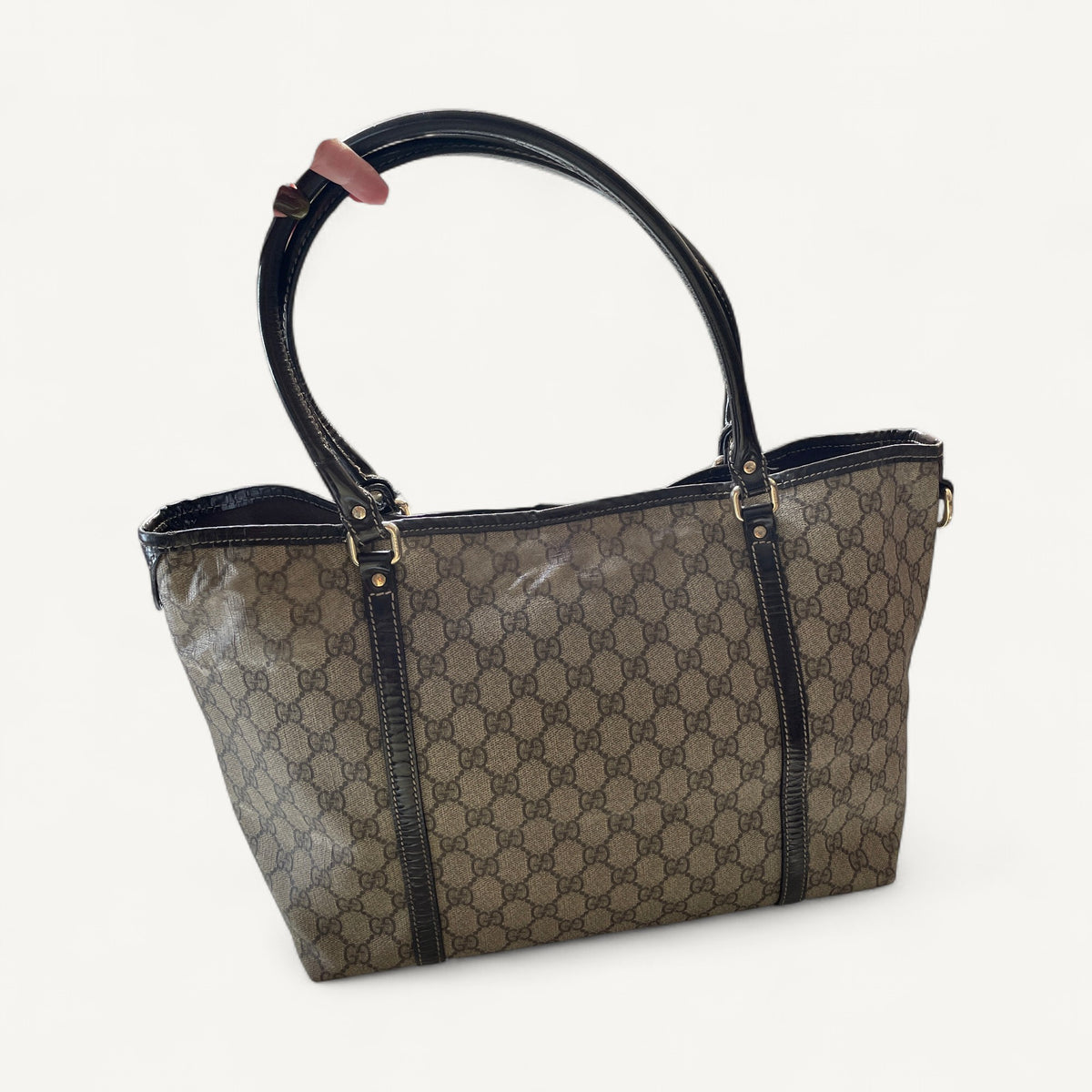 Gucci GG Canvas Tote in Dark Brown