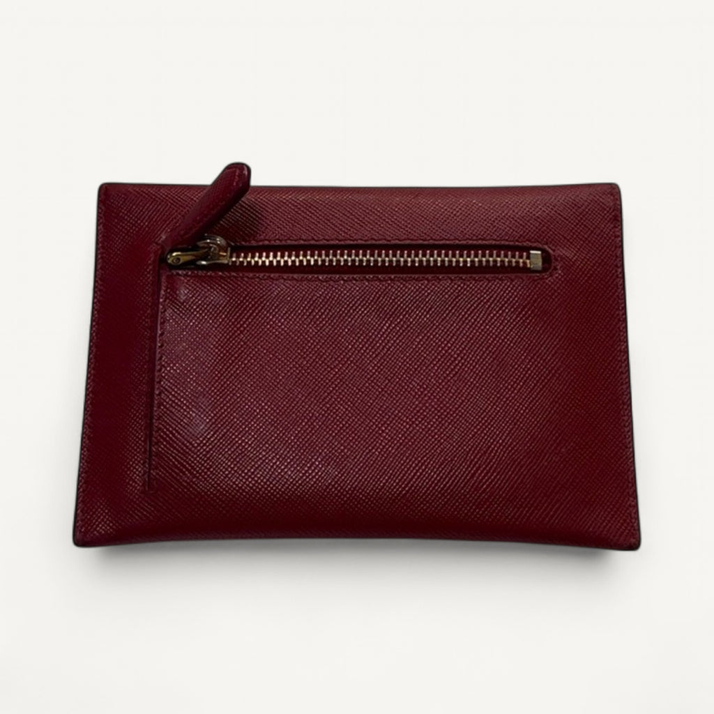 Prada Saffiano Wallet in Red