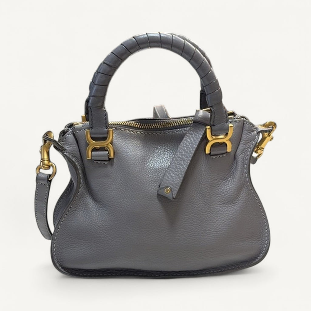 Chloe Marcie Gray Crossbody Bag in Gray