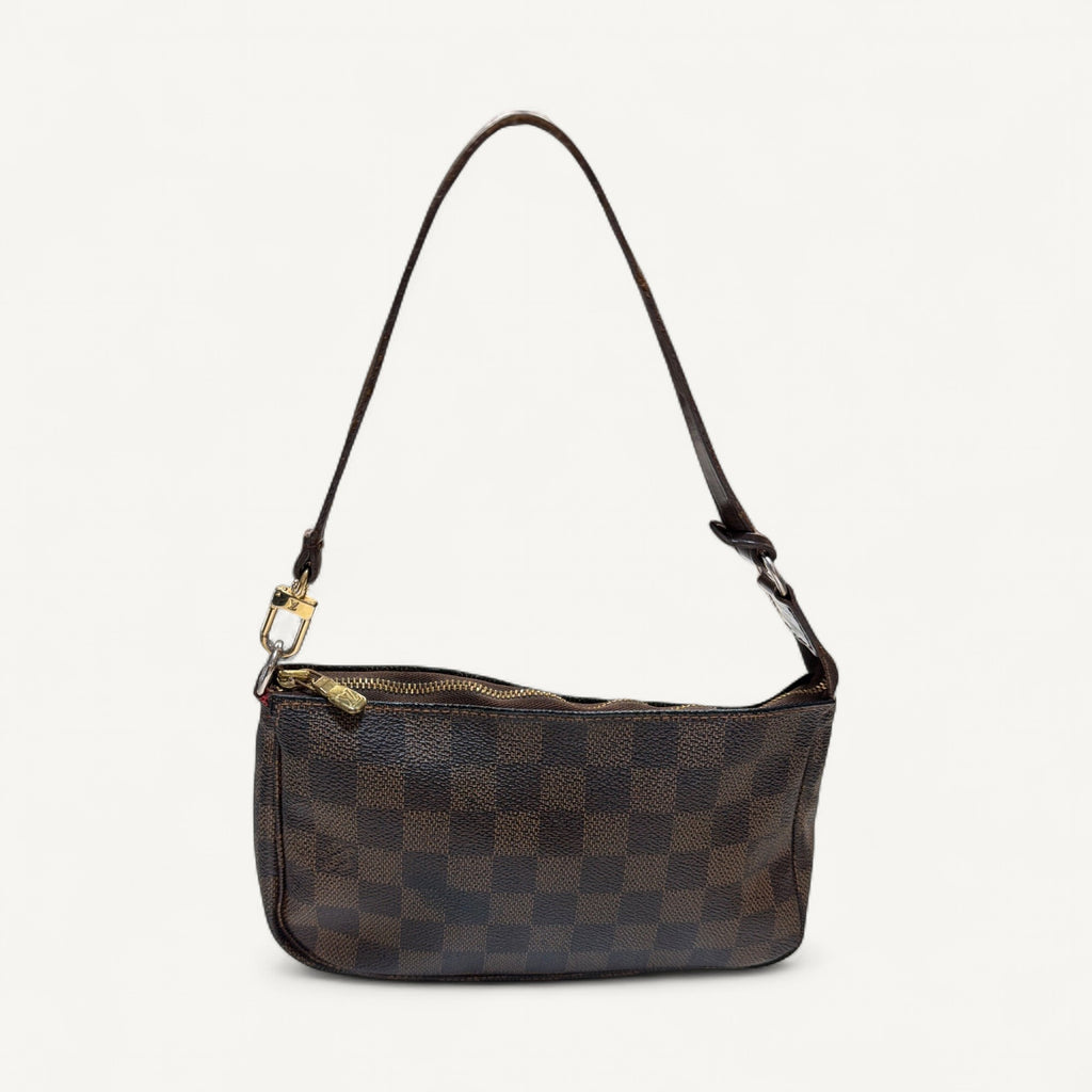 Louis Vuitton in Dark Brown Pochette Accessories Hobo