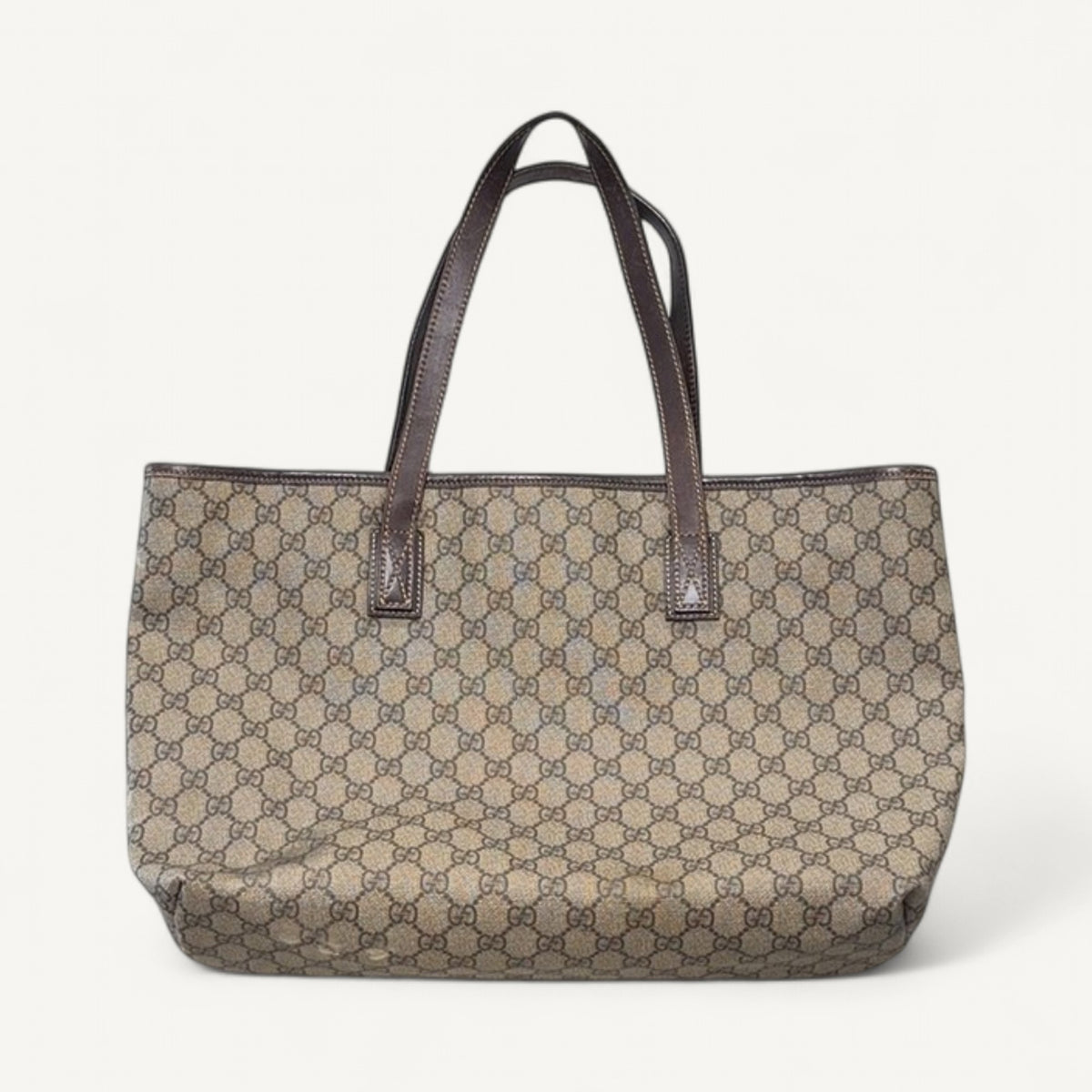 Gucci GG Supreme Plus Tote Medium in Brown