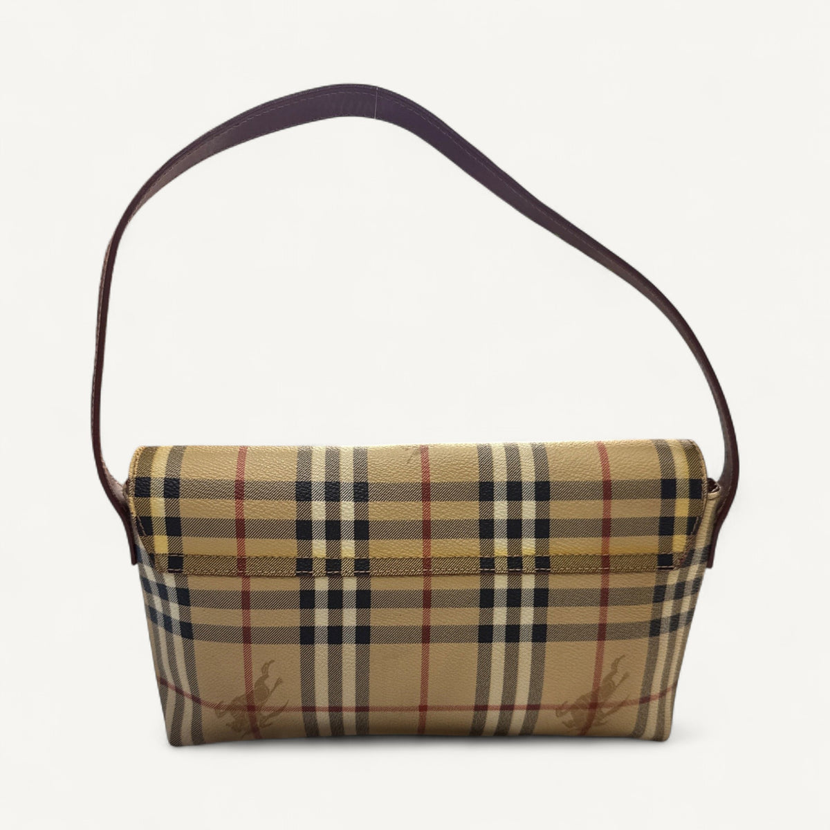 Burberry Haymarket Check Hobo in Brown