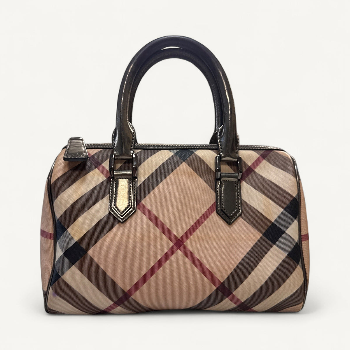 Burberry Nova Check Boston Bag in Metallic