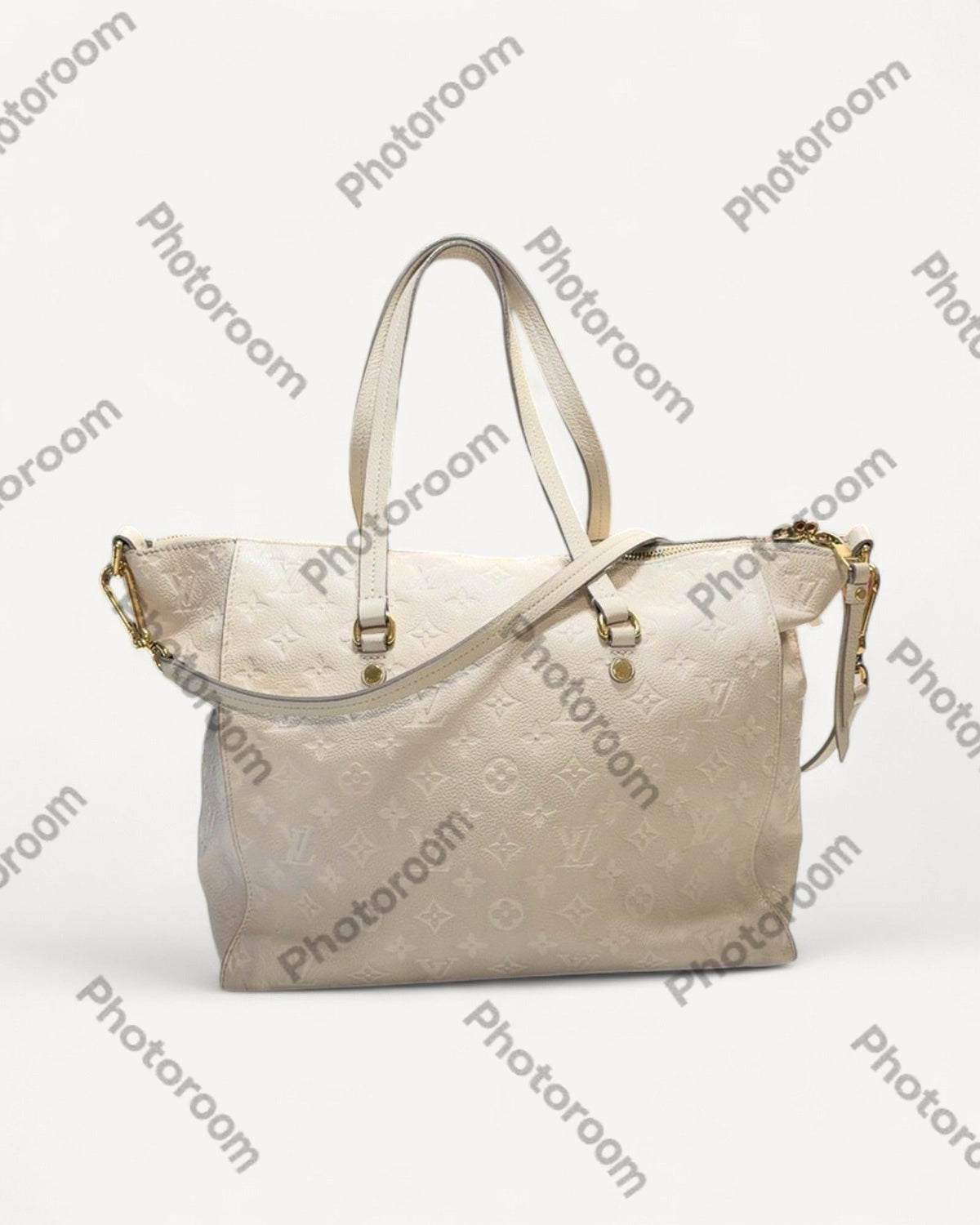 Louis Vuitton Empreinte White Sling Tote in Cream